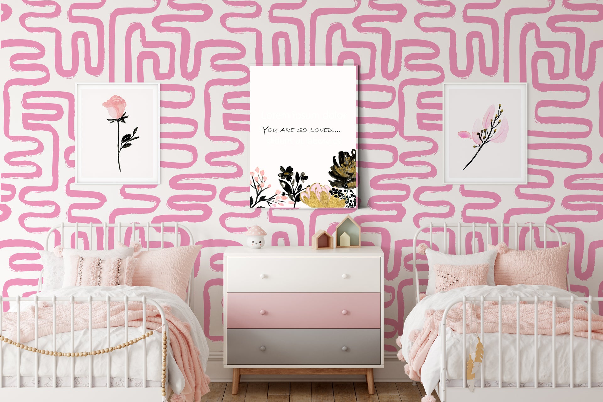 amira glitter geo wallpaper
