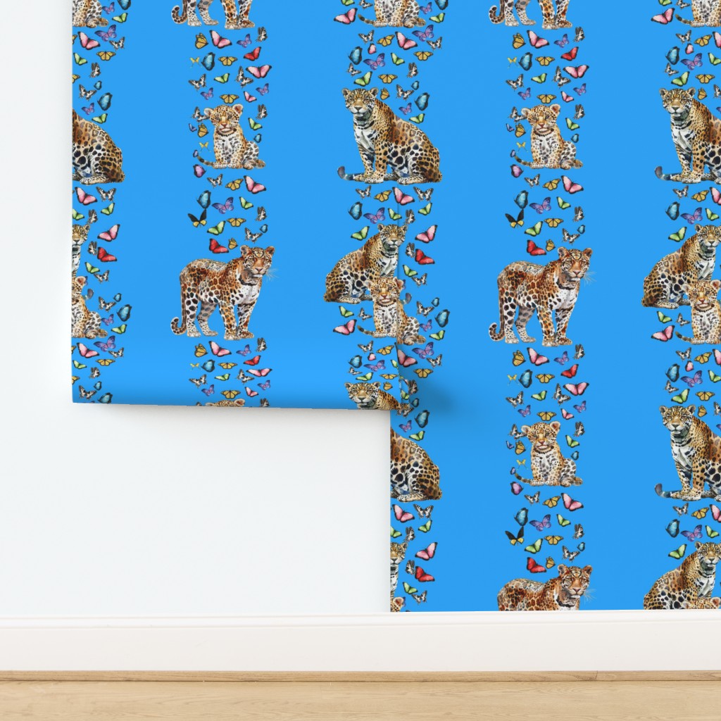 Cheetah and Butterflies Wallpaper
