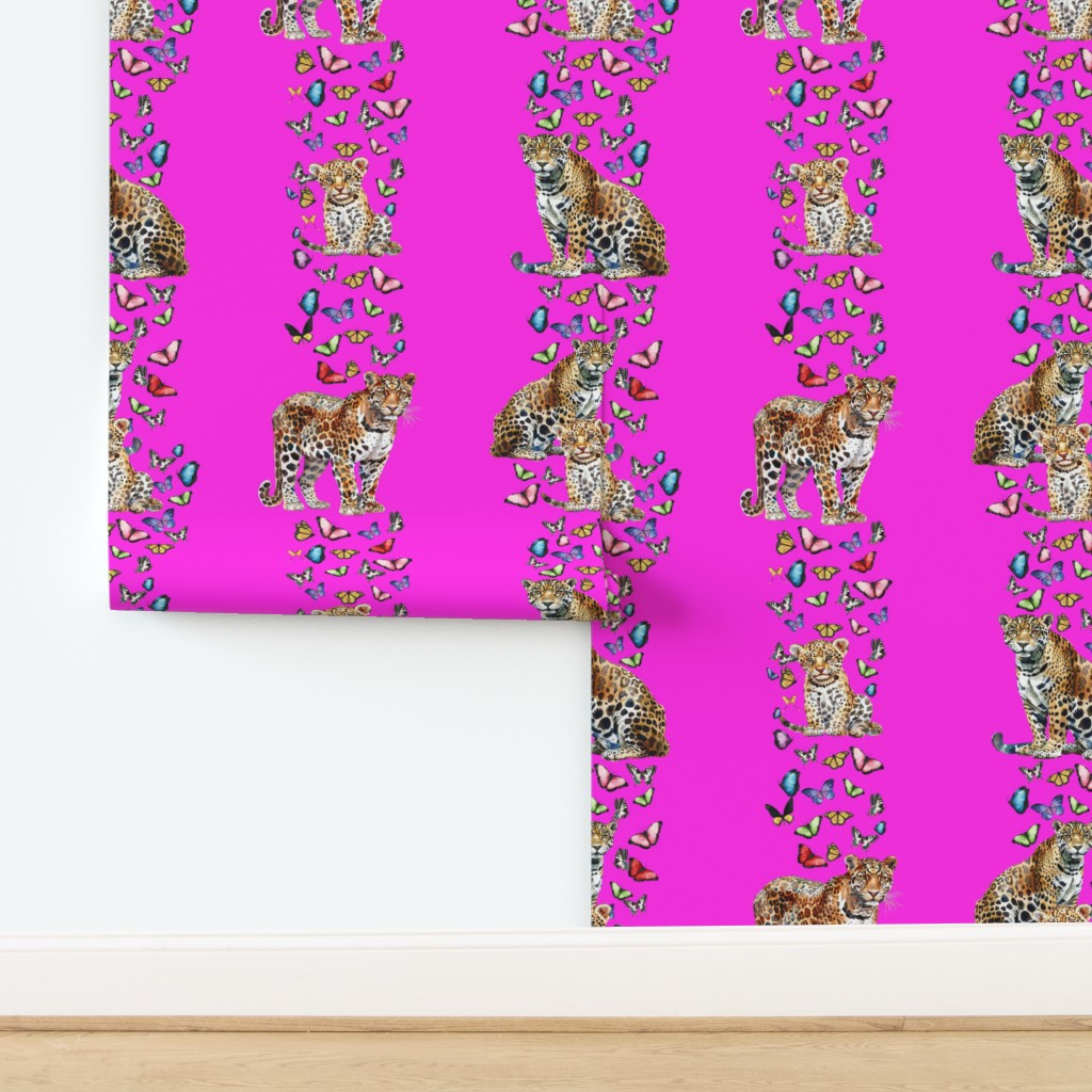 Cheetah and Butterflies Wallpaper