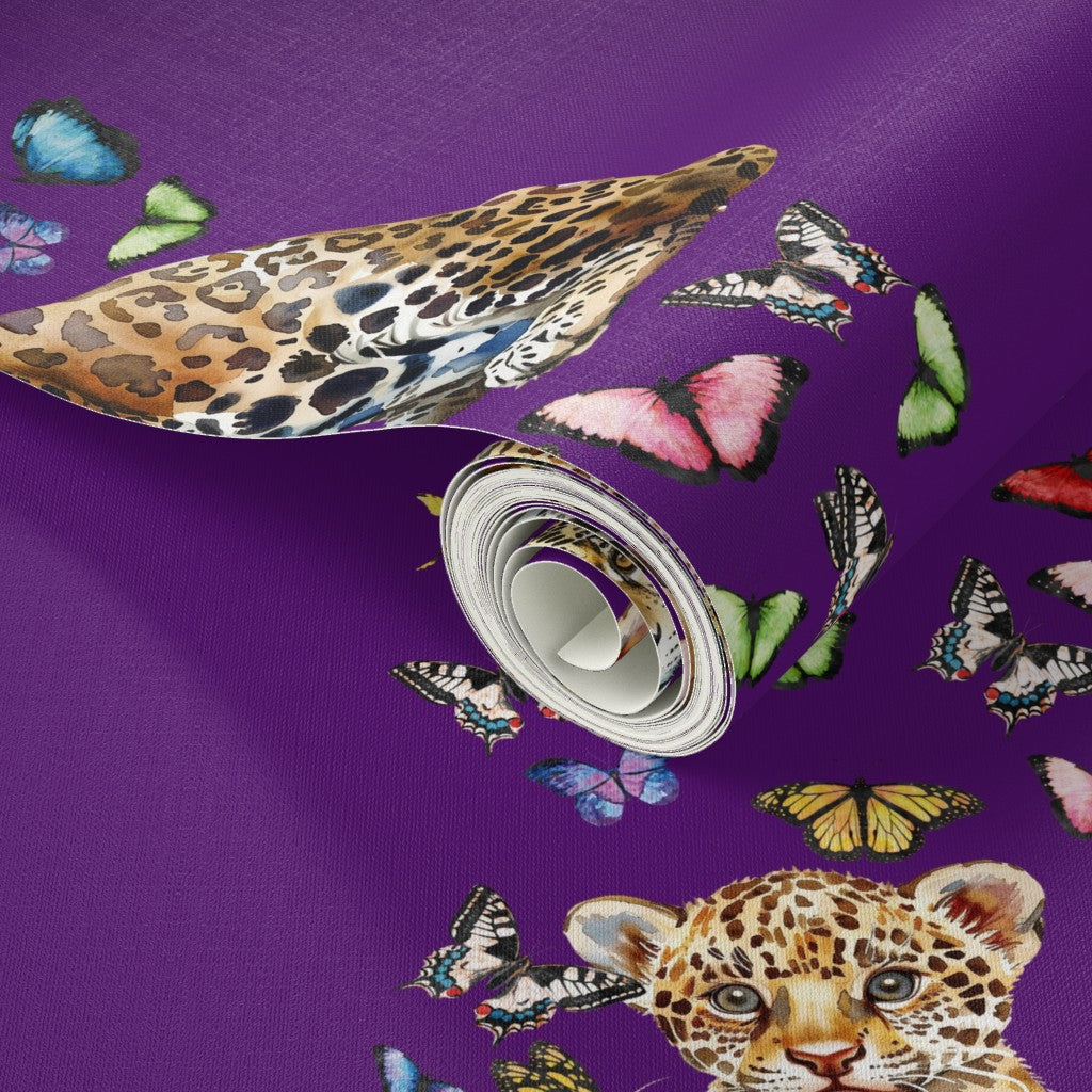 Cheetah and Butterflies Wallpaper